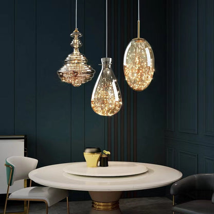 NebulaGlow - Grey Hanging Lamp
