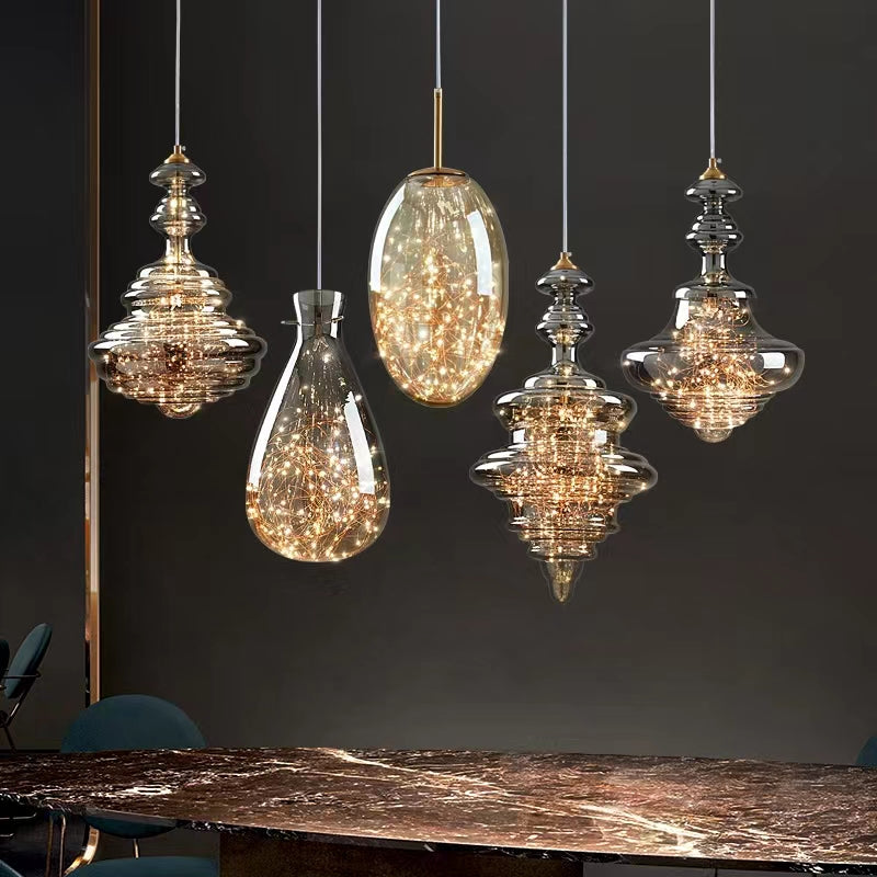 NebulaGlow - Grey Hanging Lamp