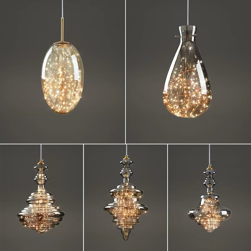 NebulaGlow - Grey Hanging Lamp
