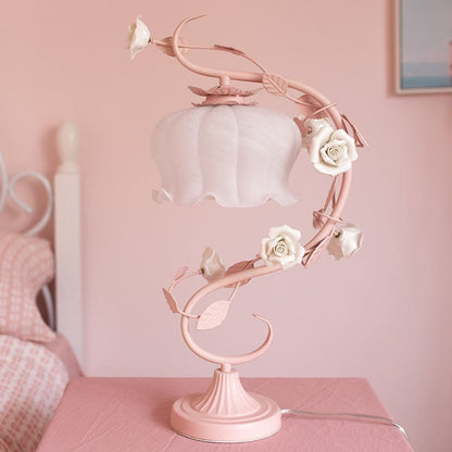 FloraRose – Lampa stołowa w stylu pastoralnym