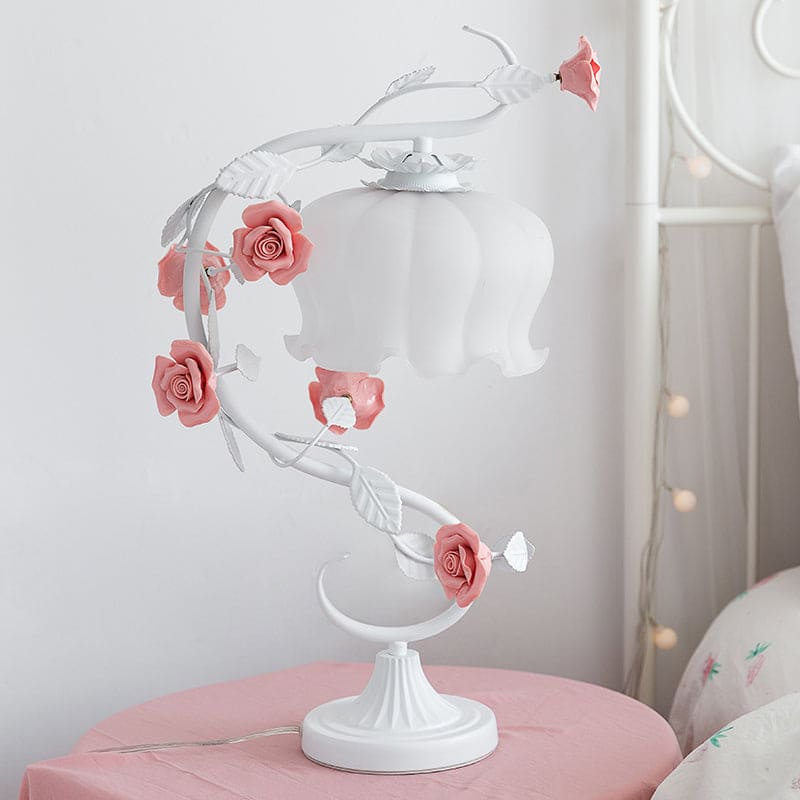 FloraRose – Lampa stołowa w stylu pastoralnym
