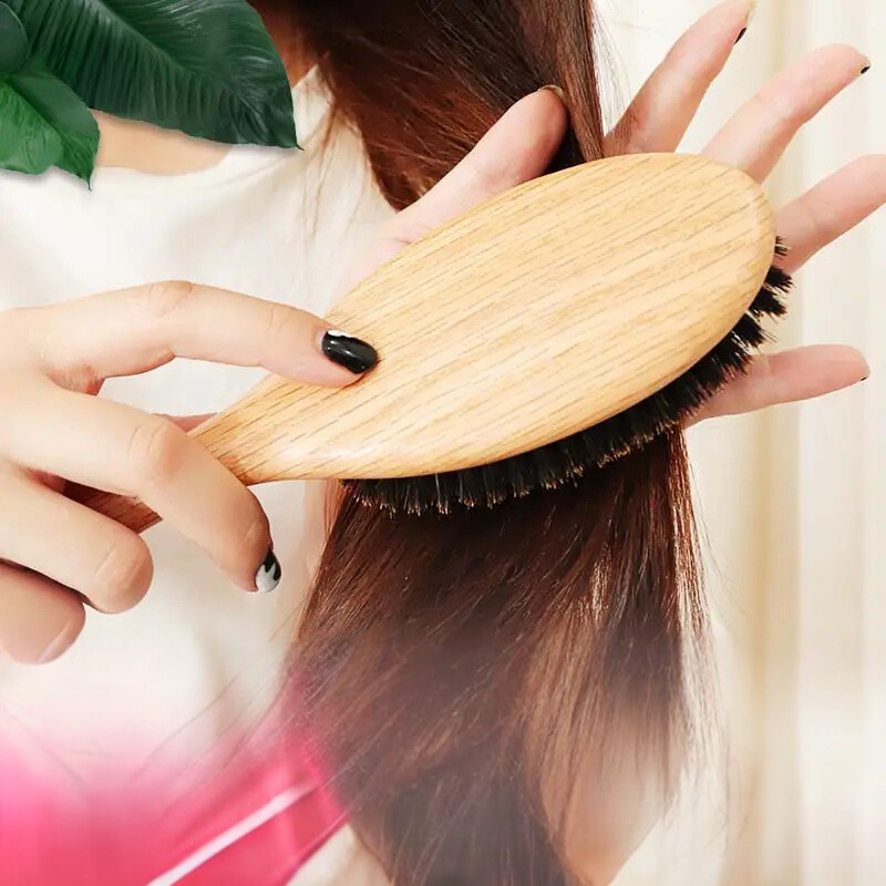 NaturEase Comb - Premium Wooden Hairbrush for Straightening & Styling