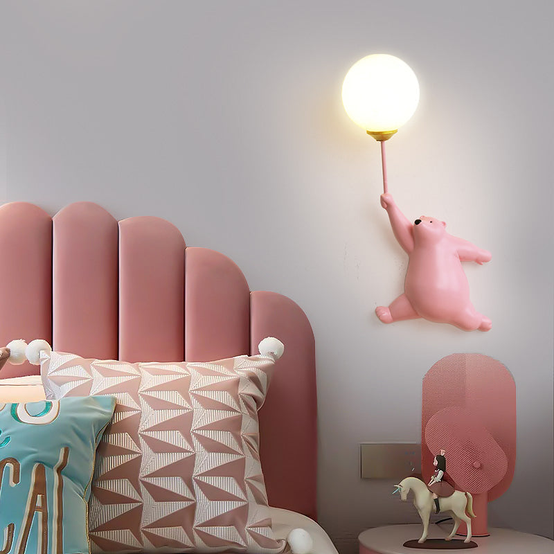 LumeBear – LED Wall Lamp in Resin & Acrylic for Children's Rooms