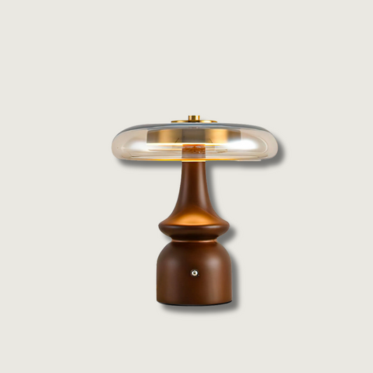 GlowSphere – Lampada d'accento moderna in ambra e fumo