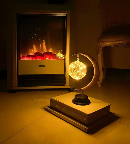 GlowLuna - Warm Glass Lunar Lamp
