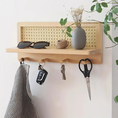 HookShelf - Étagère en bois avec crochets