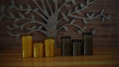 CandleAura - LED Grey Candles with Realistic Flame