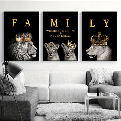 SavannaMajesty - Lion Family Artwork Set