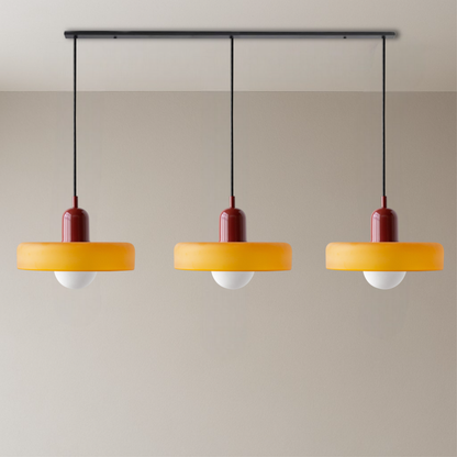 3-head Bauhaus Colored Glass Pendant Lamp 14