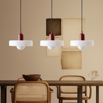 3-head Bauhaus Colored Glass Pendant Lamp 3