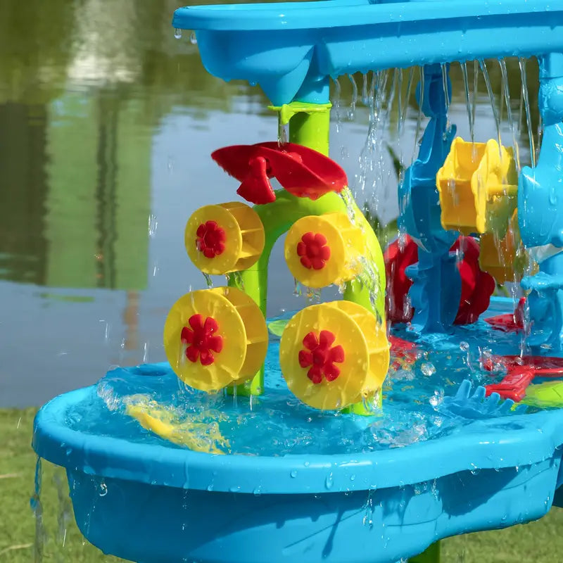 3-in-1 Sand and Water Play Table for Kids – Durable Outdoor Fun with 15 Accessories 2