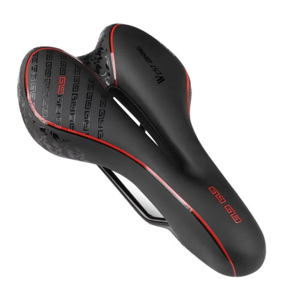Gel Comfort Bicycle Saddle – Most Comfortable Bike Seat for Road and MTB, Lightweight PU Leather, Gel + Foam Filling, 27cm x 16cm-1