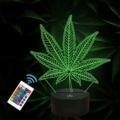 GlowBud - 3D Hemp Leaf Lamp