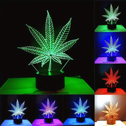 GlowBud - 3D Hemp Leaf Lamp