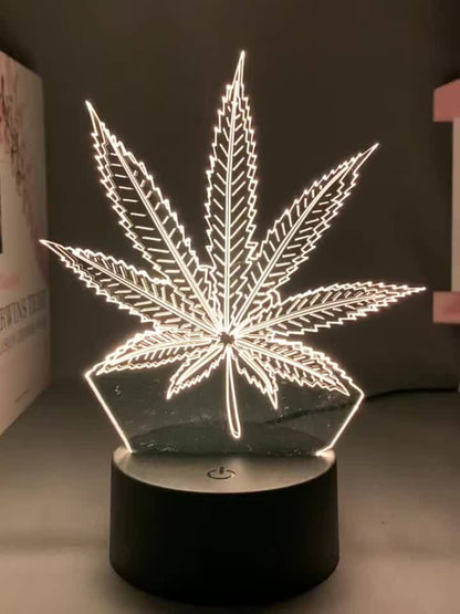 GlowBud - 3D Hemp Leaf Lamp