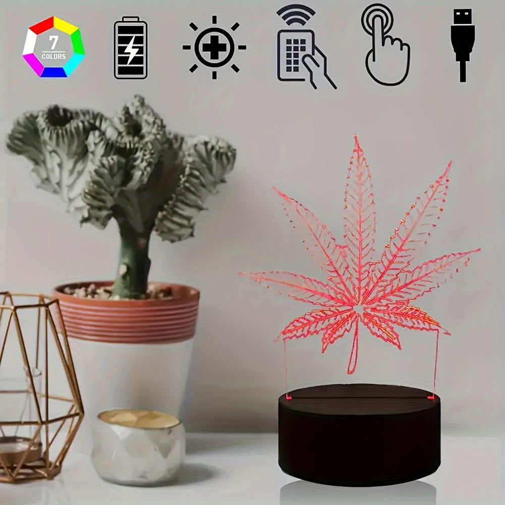 GlowBud - 3D Hemp Leaf Lamp