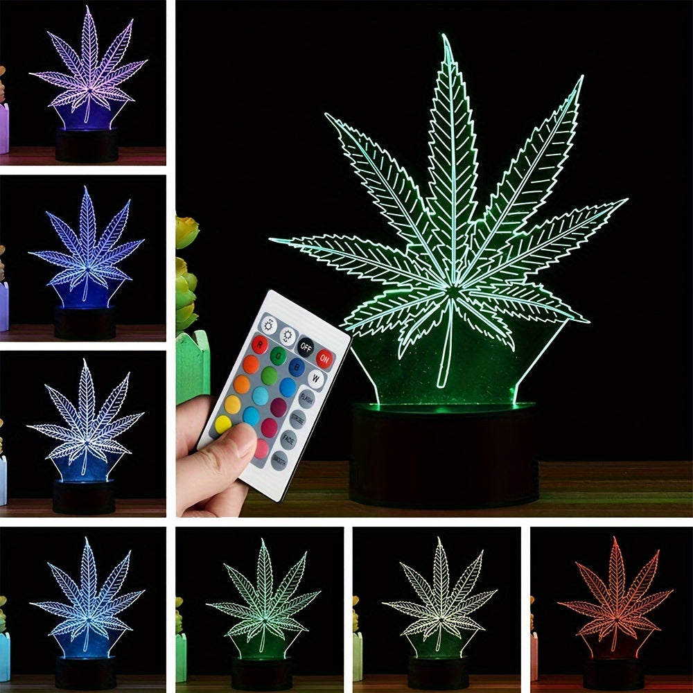 GlowBud - 3D Hemp Leaf Lamp