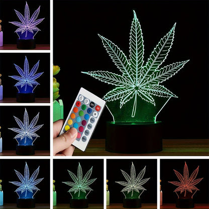 GlowBud - 3D Hemp Leaf Lamp