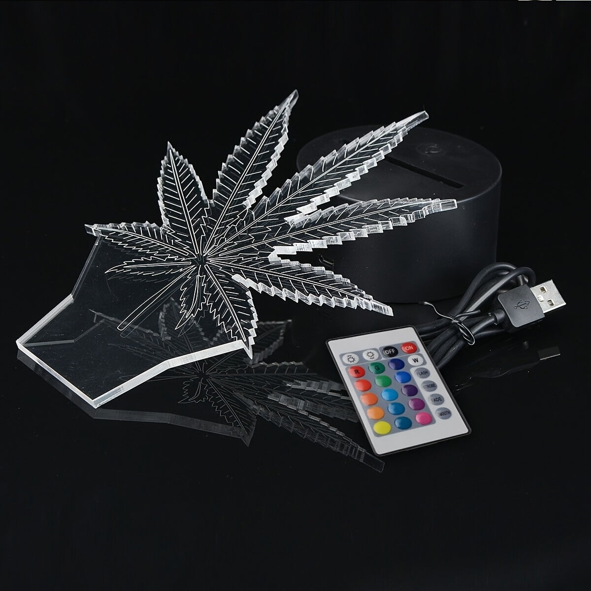 GlowBud - 3D Hemp Leaf Lamp