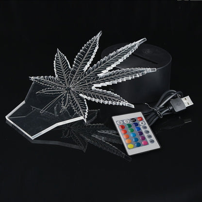 GlowBud - 3D Hemp Leaf Lamp