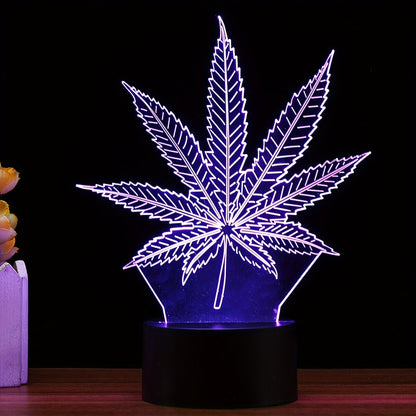 GlowBud - 3D Hemp Leaf Lamp