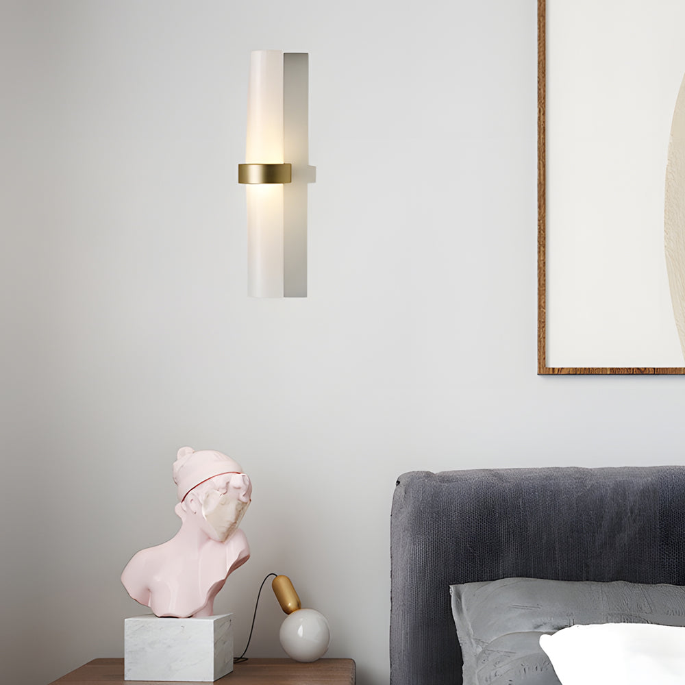 WarmGlow – Frosted Glass Tube Wall Light