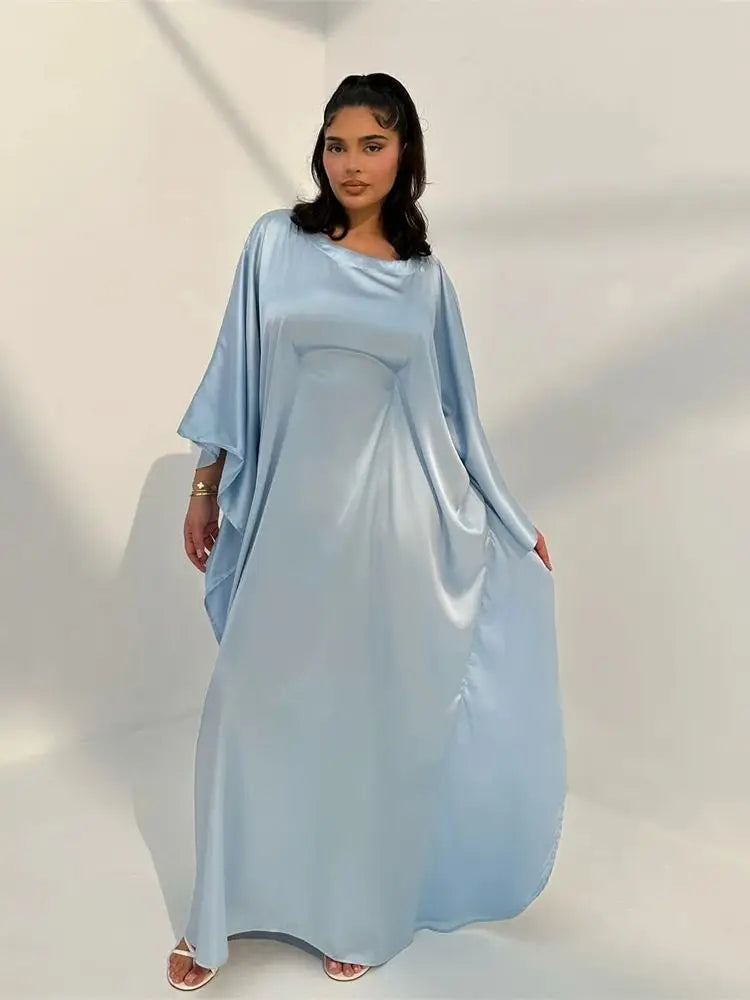 Grace - Long Sleeve Maxi Dress with Stylish Cloak Sleeves for Women-3