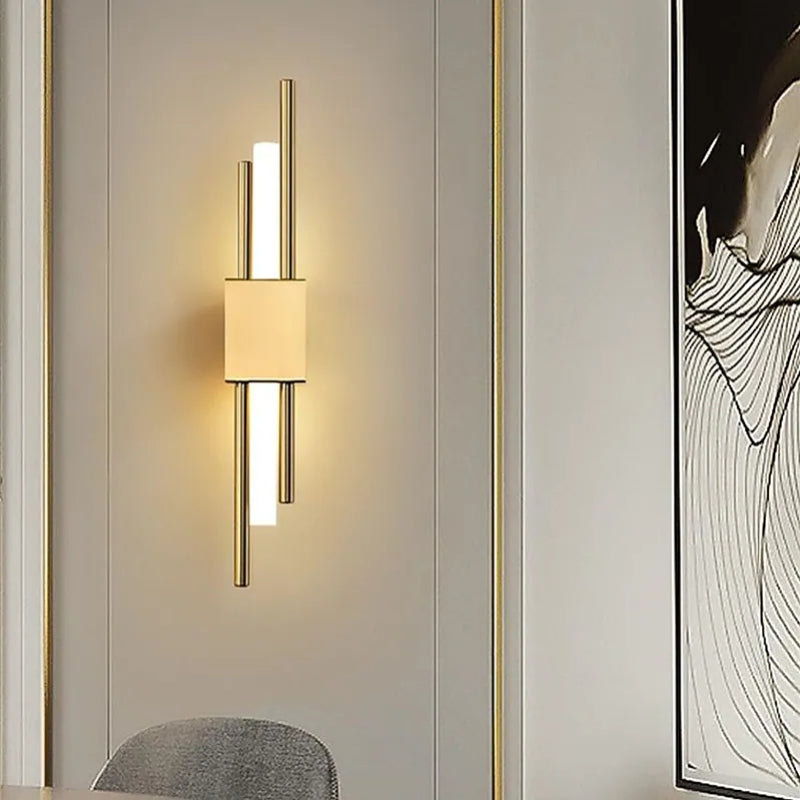 LumeGold – Stylish Black and Gold LED Wall Lamp