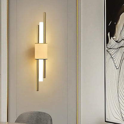 LumeGold – Stylish Black and Gold LED Wall Lamp