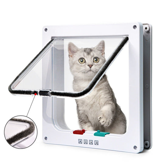 SafeFold - Versatile Folding Door with 4-Way Cat Flap & Security Closure-5