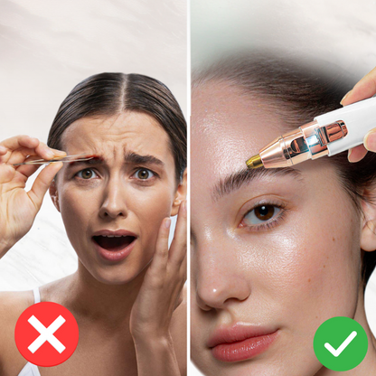 FlawlessBrow – Dual-Trimmer für Augenbrauen und Gesicht im weißen Design