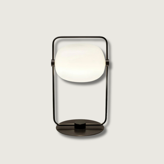 StreamGlow – Lampada da Tavolo in Vetro Elegante con Design Minimalista