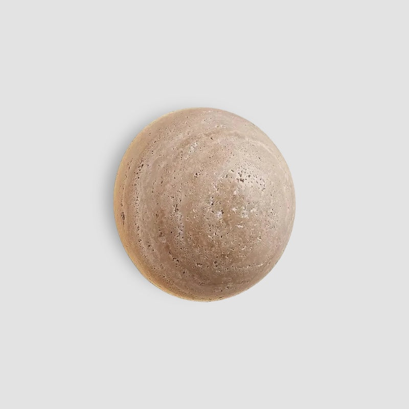 MarbleGlow - Half-Round Stone Wall Lamp