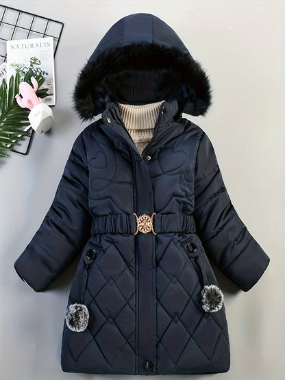 SnowFlurry | Cozy Winter Coat with Hood for Girls
