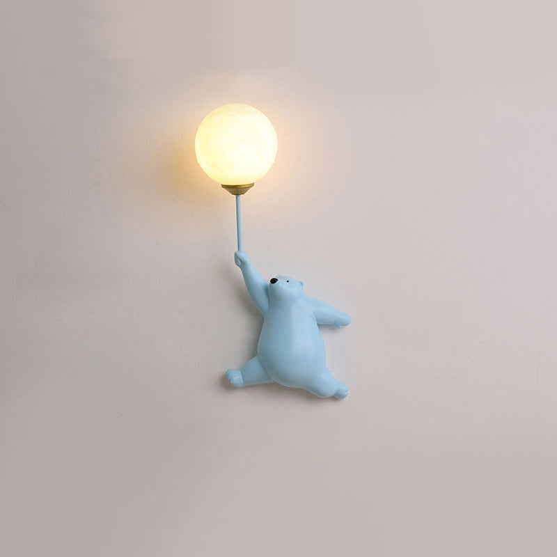 LumeBear – LED Wall Lamp in Resin & Acrylic for Children's Rooms