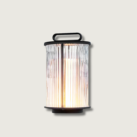 GlowSphere – Elegant Glas- og Rustfrit Stål Have lampe