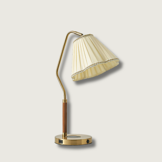 GlamourLux – Lampada da tavolo in tessuto lussuoso