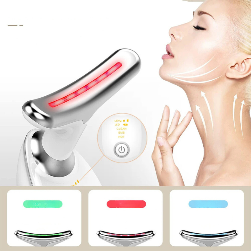 AgeDefy - EMS Neck & Face Lifting Massager with Skin Tightening LED Therapy