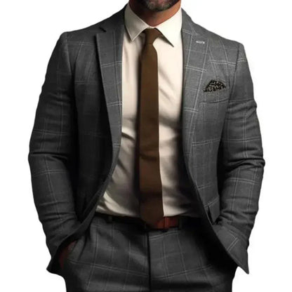 Variant image for Brian - Elegant Men's Blazer Jacket with Diamond Pattern for Stylish Comfort-13