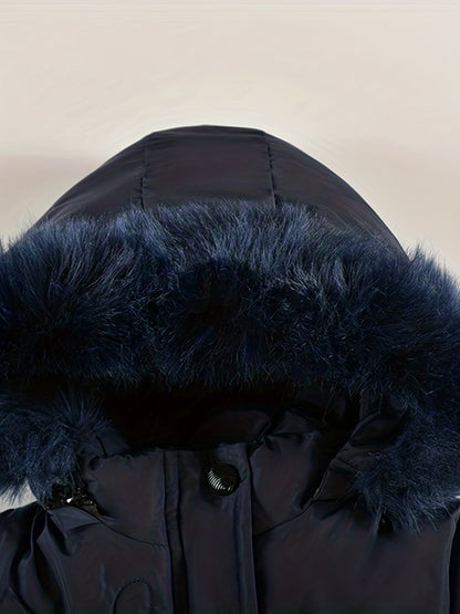 SnowFlurry | Cozy Winter Coat with Hood for Girls