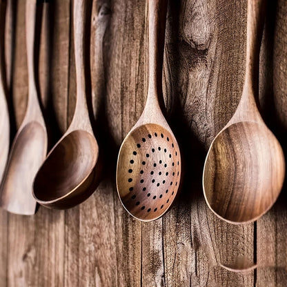 5-Piece Kitchen Utensil Set – Sustainable Teak Cooking Tools with Ergonomic Design 3