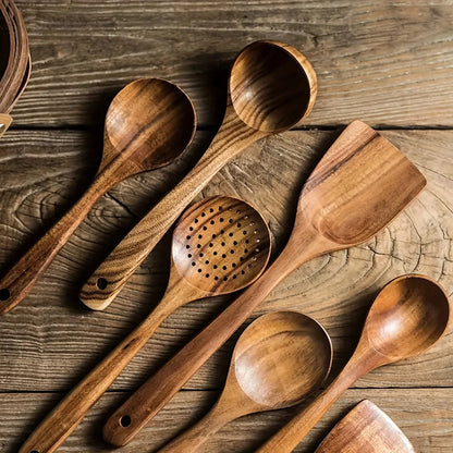 5-Piece Kitchen Utensil Set – Sustainable Teak Cooking Tools with Ergonomic Design 7