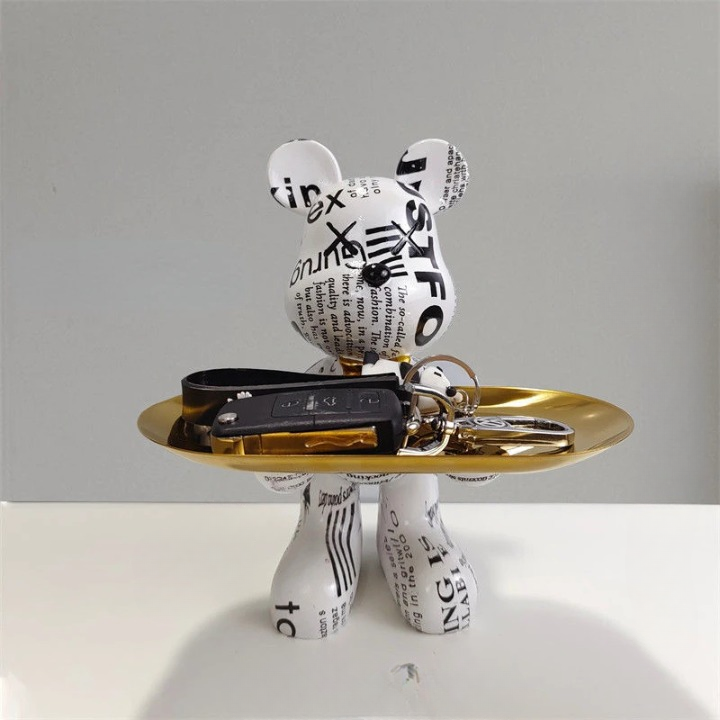 BearServe - Bjørn Skulptur med Bakke