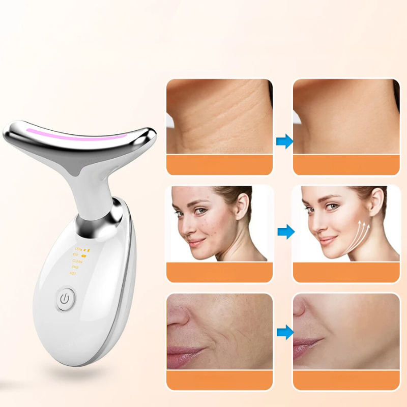 AgeDefy - EMS Neck & Face Lifting Massager with Skin Tightening LED Therapy