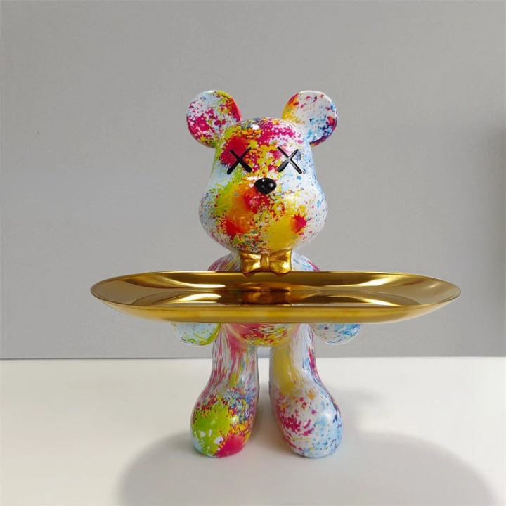 BearServe - Bjørn Skulptur med Bakke