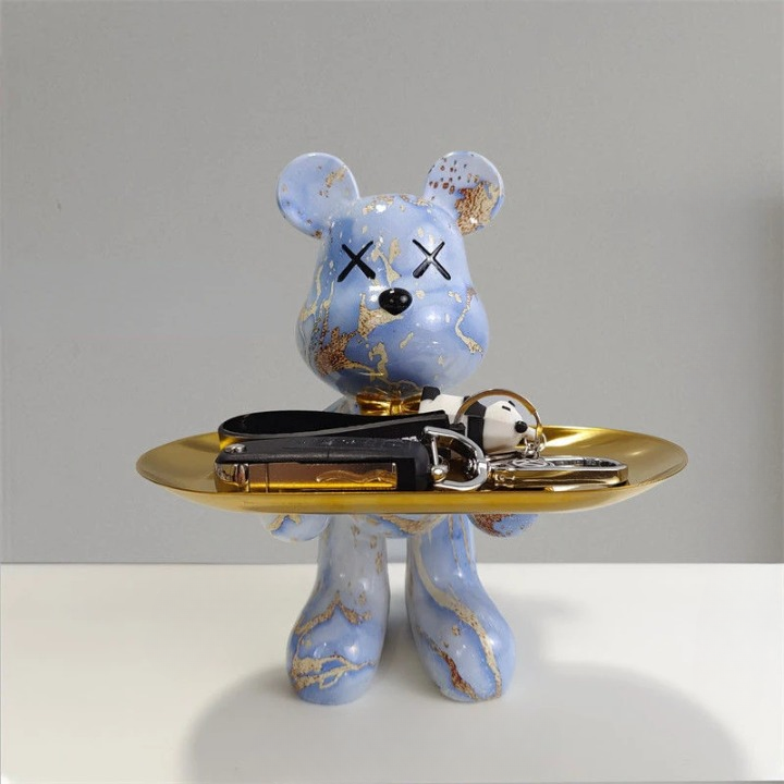 BearServe - Bjørn Skulptur med Bakke