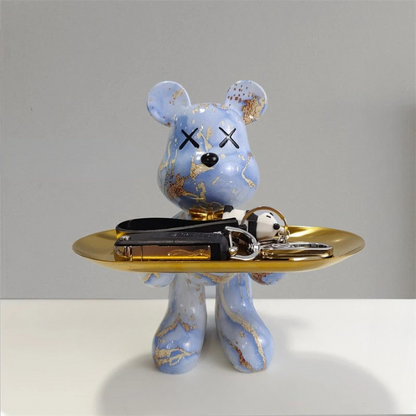 BearServe - Bjørn Skulptur med Bakke