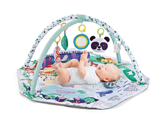 8-in-1 Baby Play Mat with 6 Detachable Sensory Toys – Soft Foam Play Mat for Early Development 0