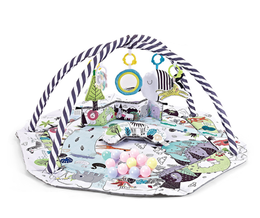 8-in-1 Baby Play Mat with 6 Detachable Sensory Toys – Soft Foam Play Mat for Early Development 8