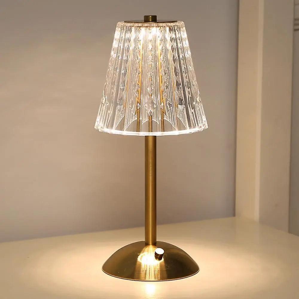 CrystalLuxe - Vintage Table Lamp with Elegant Shine